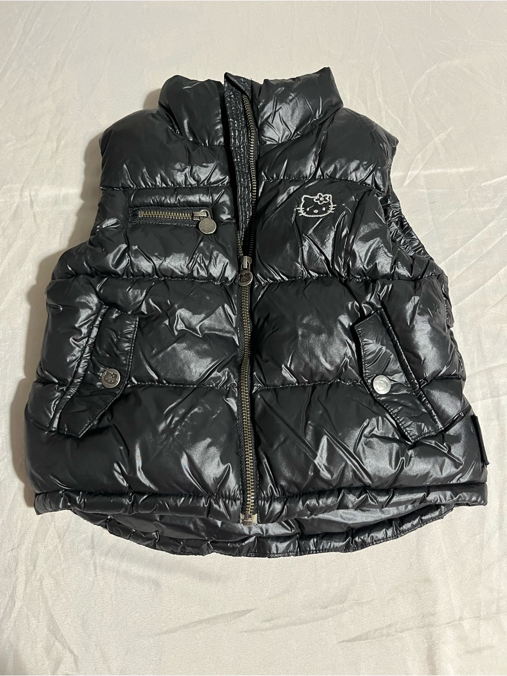 Hello Kitty Black Puffer Vest - Girls Size 5-6